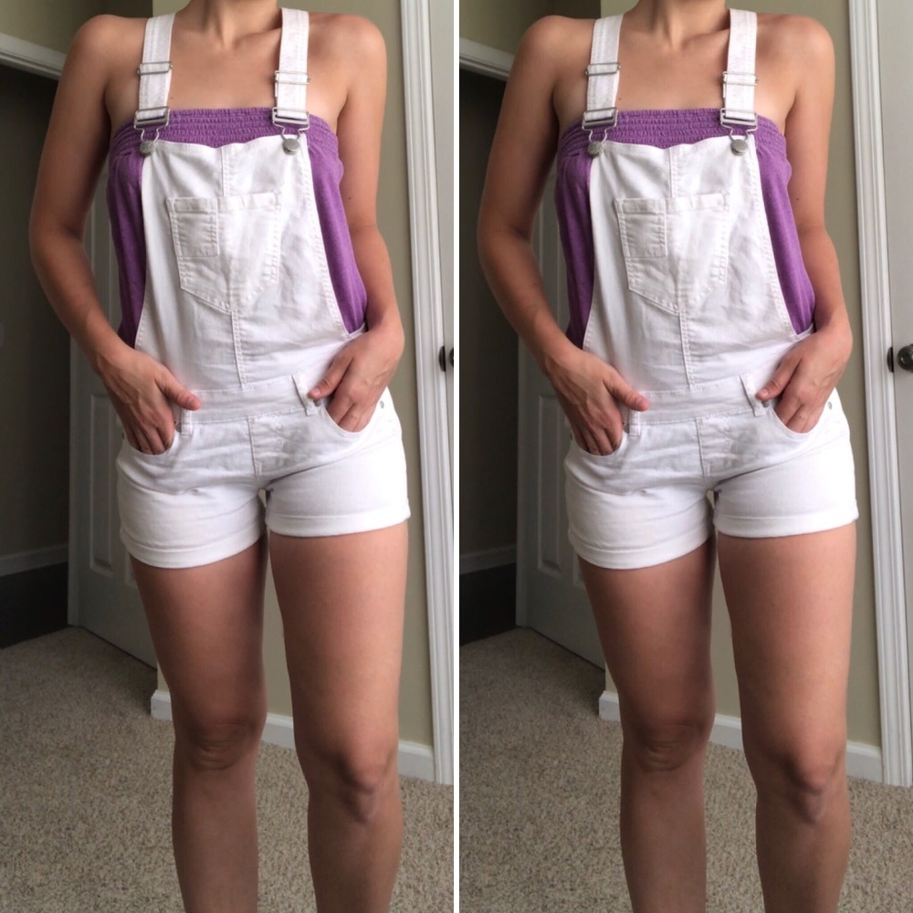 White Overall Shorts!